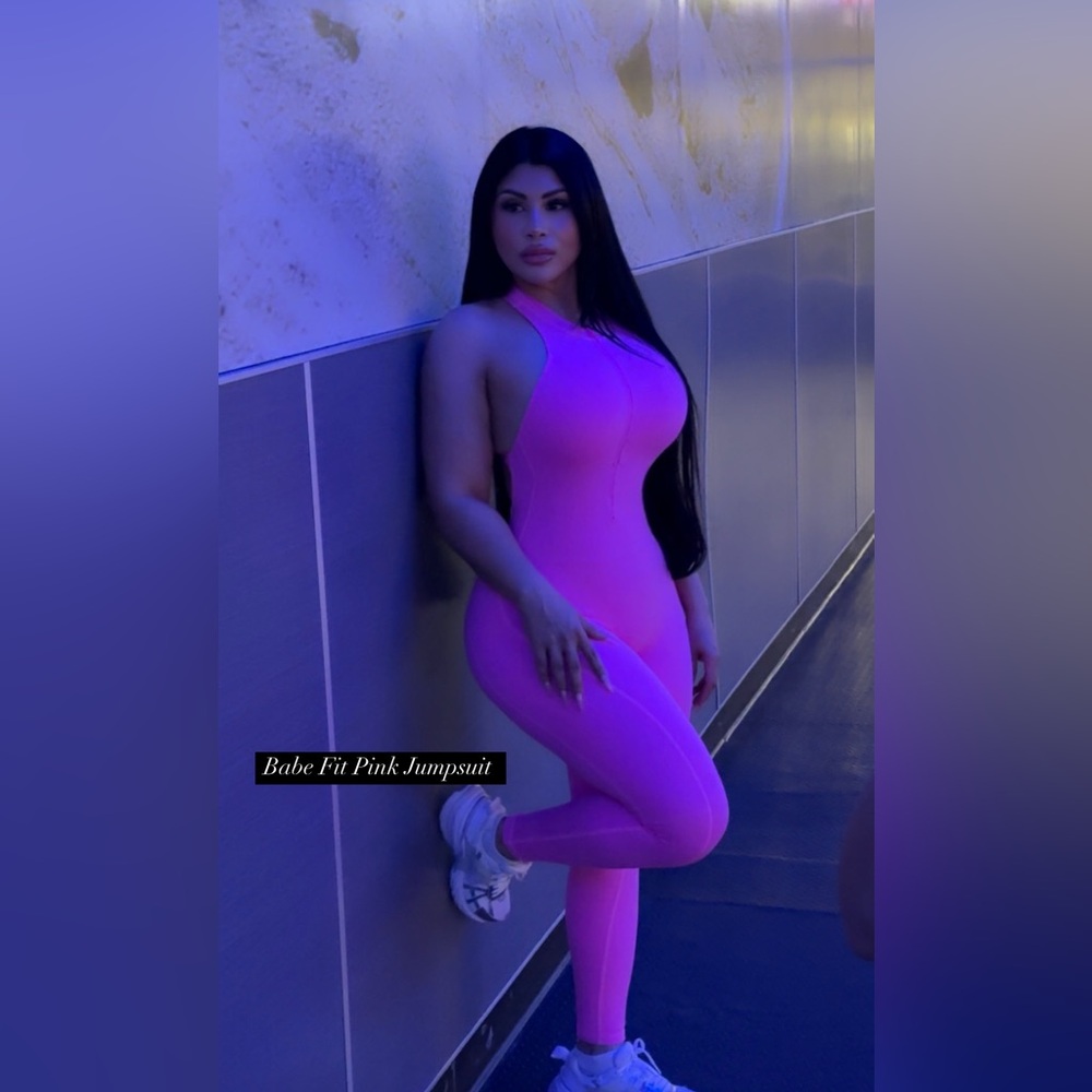 Babe Fit Baddie Barbie pink Jumpsuit